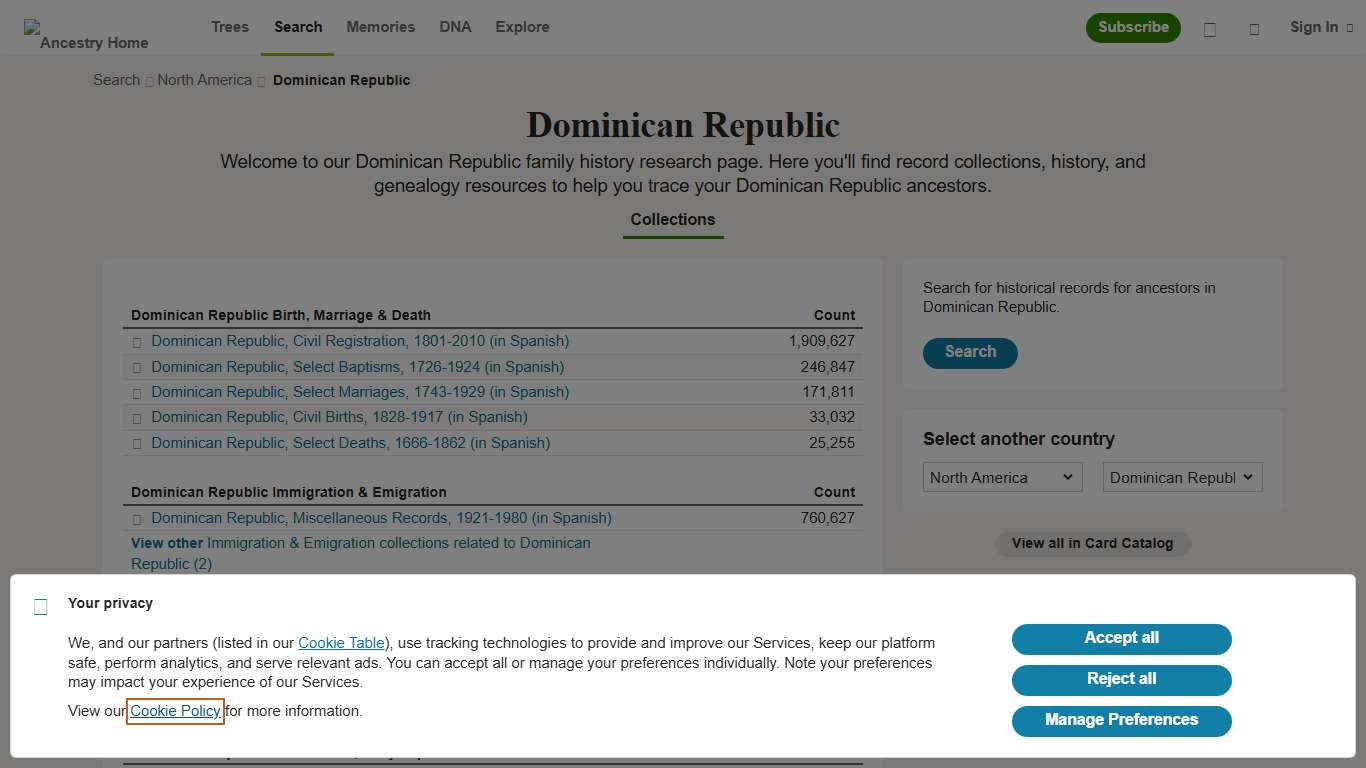 Dominican Republic Genealogy & Dominican Republic Family History Resources - Ancestry.com